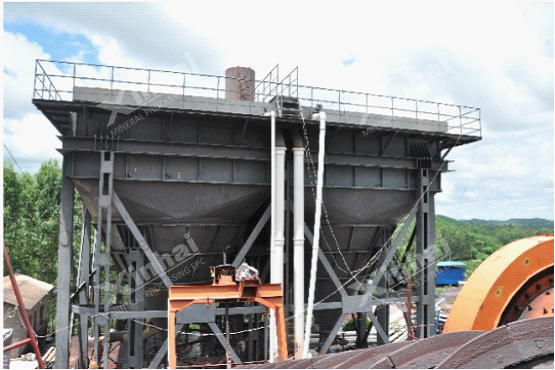 煙臺(tái)鑫海傾斜板濃密機(jī)施工圖片